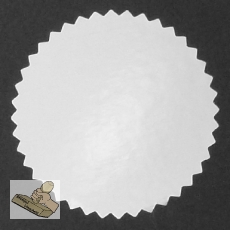 Siegelmarken / Haftetiketten (Ø 56 mm) silber-glänzend